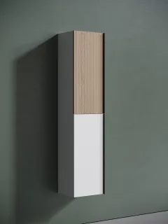 Пенал подвесной Sancos Delta PDL35W 35см дуб светлый/белый